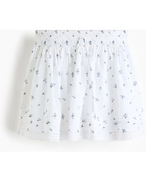 H&M Rok Van Plumetiskatoen - Wit