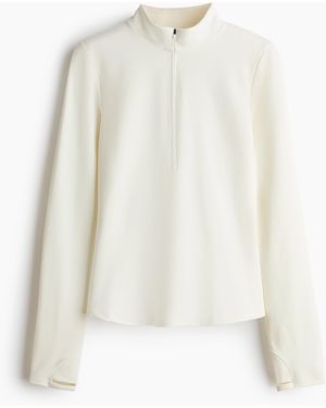 H&M Wärmendes Sportshirt mit Fleece SoftMove - Weiß