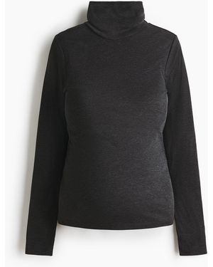 H&M MAMA Shirt mit Turtleneck - Schwarz