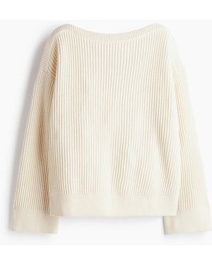 H&M Oversized Pullover aus Wollgemisch - Weiß