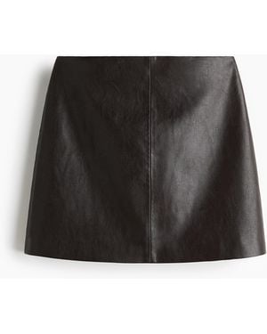 H&M Jupe mit hohem Bund - Schwarz