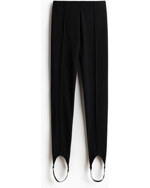 H&M Steg-Leggings mit Biesennähten - Schwarz