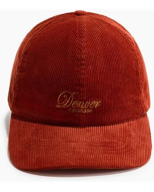 H&M Cap aus Baumwolltwill mit Motivdetail - Rot