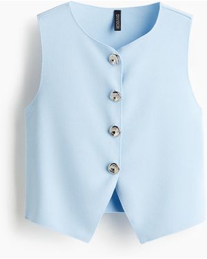 H&M Kurzes Jerseygilet - Blau