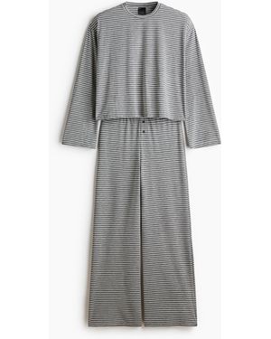 H&M Pyjama aus Jersey - Grau