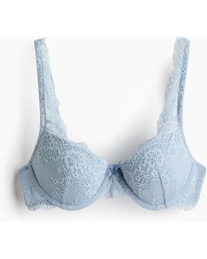 H&M Kanten Push-up Bh - Blauw