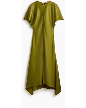 H&M Satijnen Midi-jurk - Groen