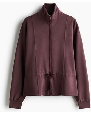 H&M Sweatjacke mit Peplum - Lila