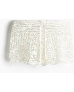 H&M Strandshorts im Häkellook - Weiß