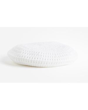 H&M Gestrickte Baskenmütze - Weiß