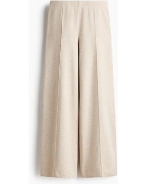 H&M Weite Feinstrick-Hose - Natur