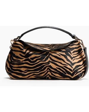 H&M Crossbody-Tasche aus Leder mit Ponyfell-Effekt - Schwarz
