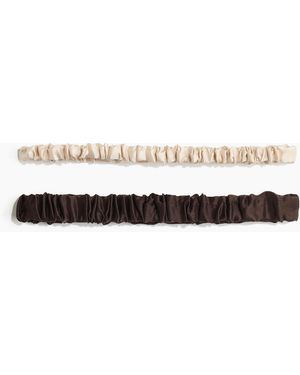 H&M 2er-Pack Seidenhaarbänder - Weiß