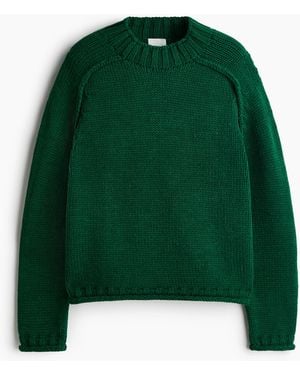 H&M Trui Met Oprollende Randjes - Groen