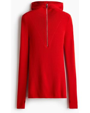 H&M Hoodie aus Merinowolle - Rot