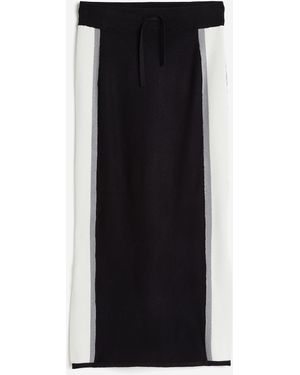 H&M Gestrickter Bleistiftjupe - Schwarz