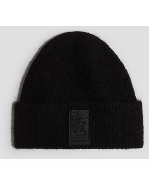 H&M Gerippte Beanie aus Alpakamix - Schwarz
