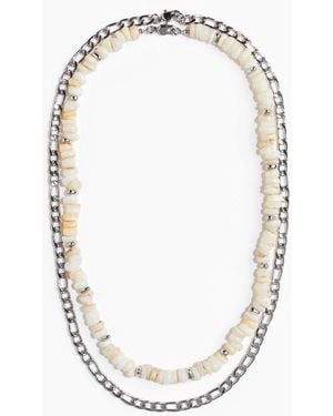 H&M 2er-Pack Halsketten - Weiß