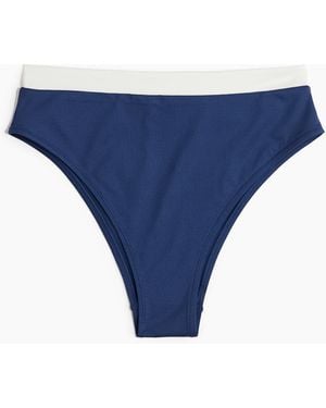 H&M Cheeky Bikinihose High Waist - Blau
