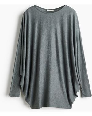 H&M Top Met Vleermuismouwen - Grijs
