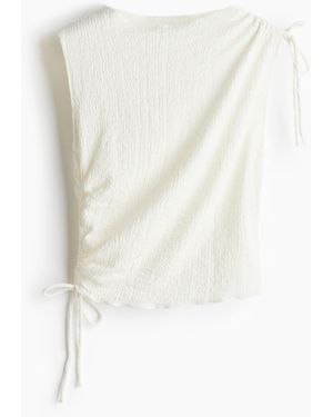 H&M Top mit Tunnelzug-Detail - Weiß
