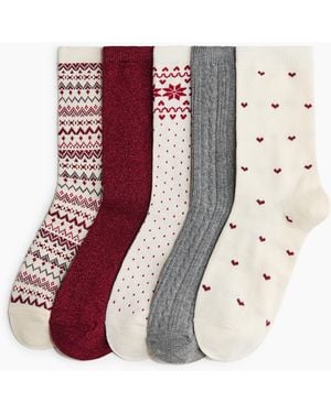 H&M 5er-Pack Socken - Rot