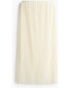 H&M Rok Met Kant - Wit