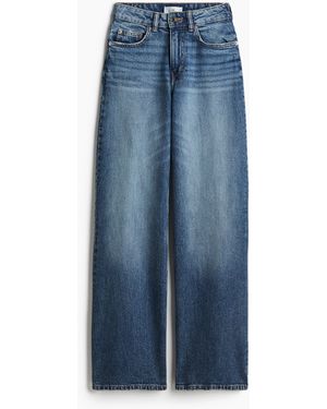 H&M Wide High Jeans - Blau