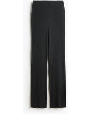H&M Hose in Rippstrick - Schwarz