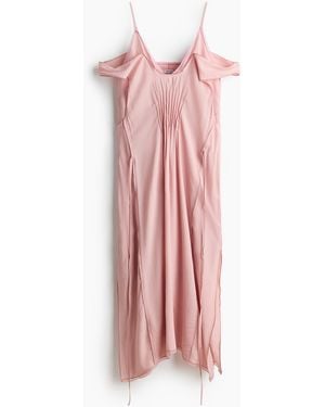 H&M Cold-Shoulder-Kleid im Lagenlook - Pink