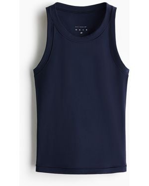 H&M Sport-Tanktop mit SoftMove in Slim Fit - Blau