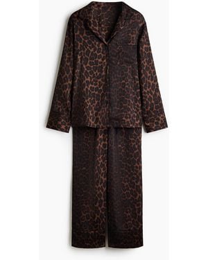 H&M Satinpyjama - Braun