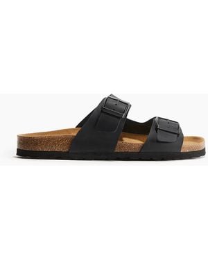 H&M Ledersandalen - Schwarz