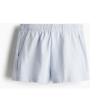 H&M Schlupfshorts aus Baumwolle - Blau