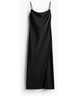 H&M Trägerkleid mit Zierlasche - Schwarz