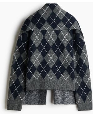 H&M Scarf-detail Jumper - Blauw