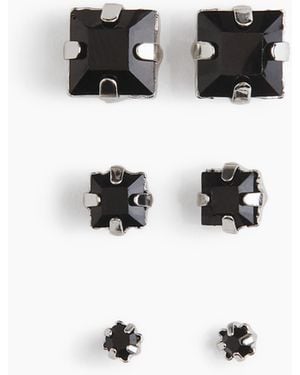 H&M 3 Paar Ohrstecker - Schwarz