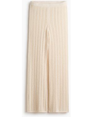H&M Wijde Broek Met Gehaakte Look - Naturel