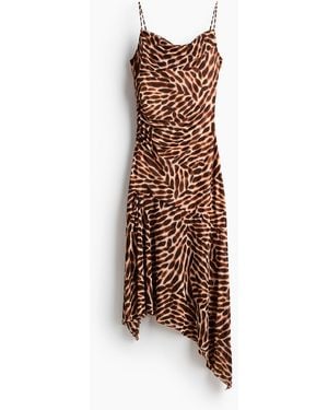 H&M Asymmetrisches Trägerkleid - Braun