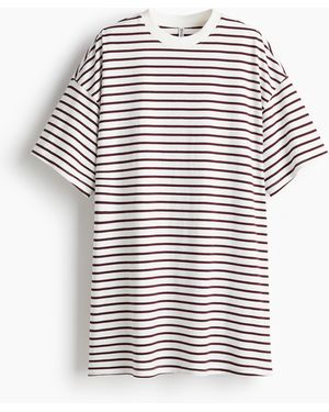 H&M Oversized T-Shirt-Kleid - Weiß