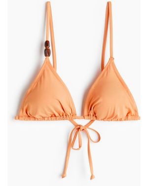 H&M Wattiertes Triangel-Bikinitop - Orange