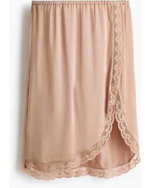 H&M Jupe aus Viskosesatin - Pink