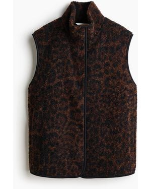 H&M Gilet aus Teddyfleece - Schwarz