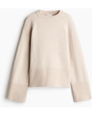 H&M Trui Met Raglanmouwen - Naturel