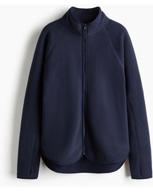 H&M Sportjacke aus Teddyfleece - Blau