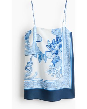 H&M Trägertop aus Lyocell - Blau