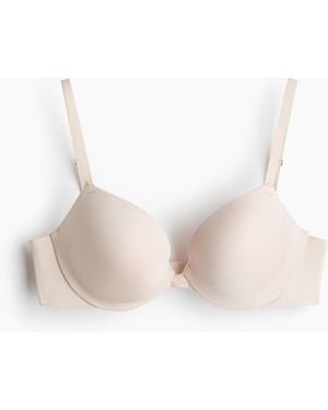 H&M Seamless Push-up-BH aus Mikrofaser mit Lycra - Weiß
