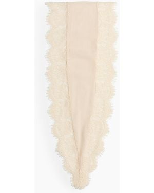 H&M Lace-trimmed scarf - Weiß