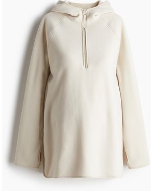 H&M MAMA Before & After Fleecejacke mit Kapuze - Weiß