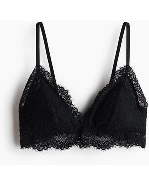 H&M Padded Soft-bh Van Kant - Zwart